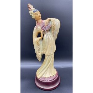 Vintage Japanese Asian Geisha Hand Painted Statue Figurine
